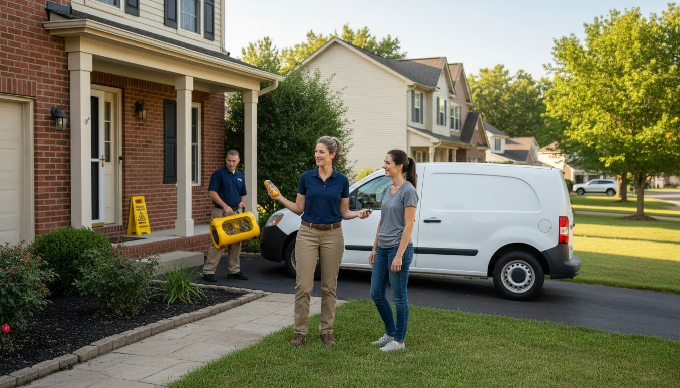 Residential water damage restoration in Hoffmeister, NY